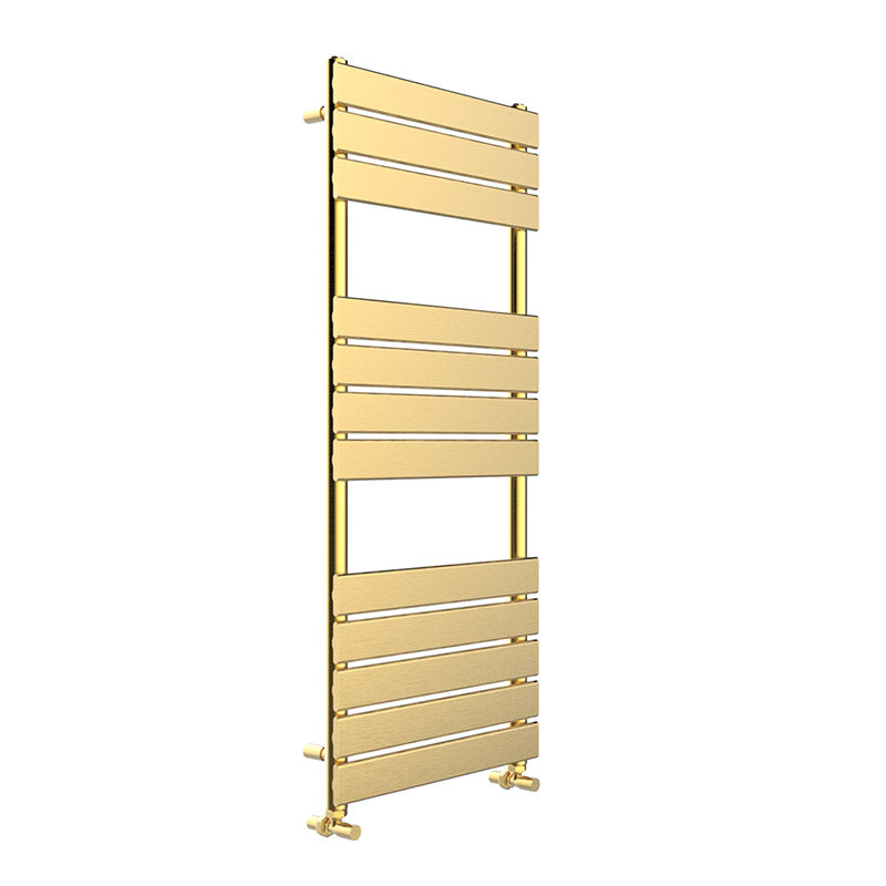 Tailored Bathrooms Queenstown Designer Towel Radiator (1 size, Brushed Brass) - Brand New Bathrooms