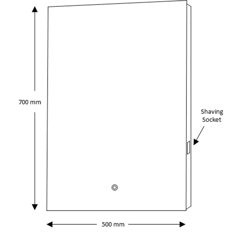 Tailored Bathrooms Niall Twin Vertical Strip LED Touch Mirror w. Demister & Shaver Point (1 size) - Brand New Bathrooms