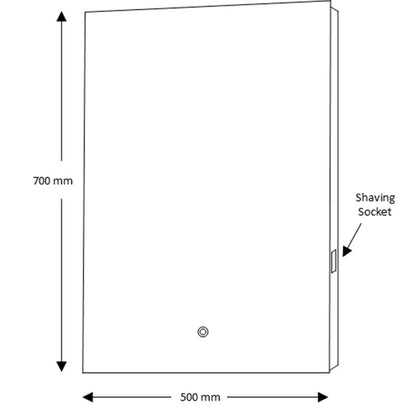 Tailored Bathrooms Niall Twin Vertical Strip LED Touch Mirror w. Demister & Shaver Point (1 size) - Brand New Bathrooms