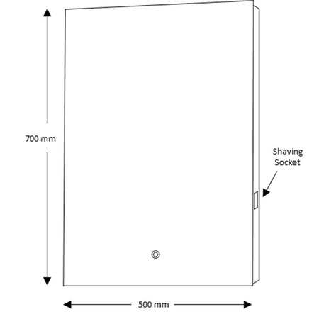 Tailored Bathrooms Niall Twin Vertical Strip LED Touch Mirror w. Demister & Shaver Point (1 size) - Brand New Bathrooms