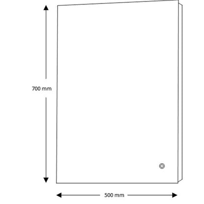 Tailored Bathrooms Noah LED Edge Touch Mirror w. Demist (3 sizes) - Brand New Bathrooms