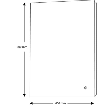 Tailored Bathrooms Noah LED Edge Touch Mirror w. Demist (3 sizes) - Brand New Bathrooms