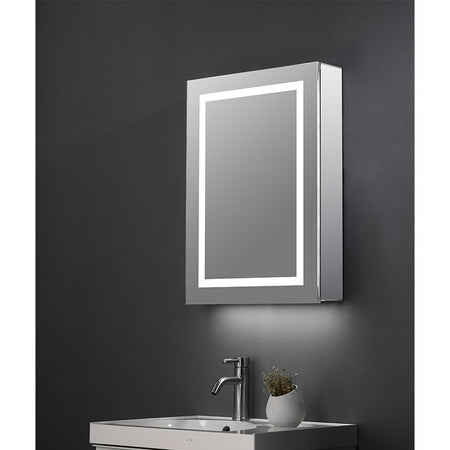 Tailored Bathrooms Jemima Single Door LED Mirror Cabinet w. Bluetooth & Shaver Socket (1 size) - Brand New Bathrooms