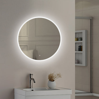 Tailored Bathrooms Lily Slimline LED Round Touch Mirror w. Demist & Colour Change (3 sizes) - Brand New Bathrooms