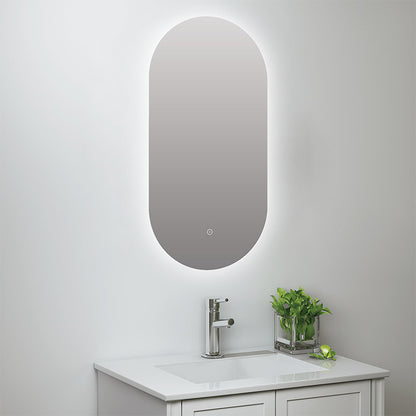 Tailored Bathrooms Raffy Oval Backlit LED Touch Mirror w. Demist (1 size) - Brand New Bathrooms