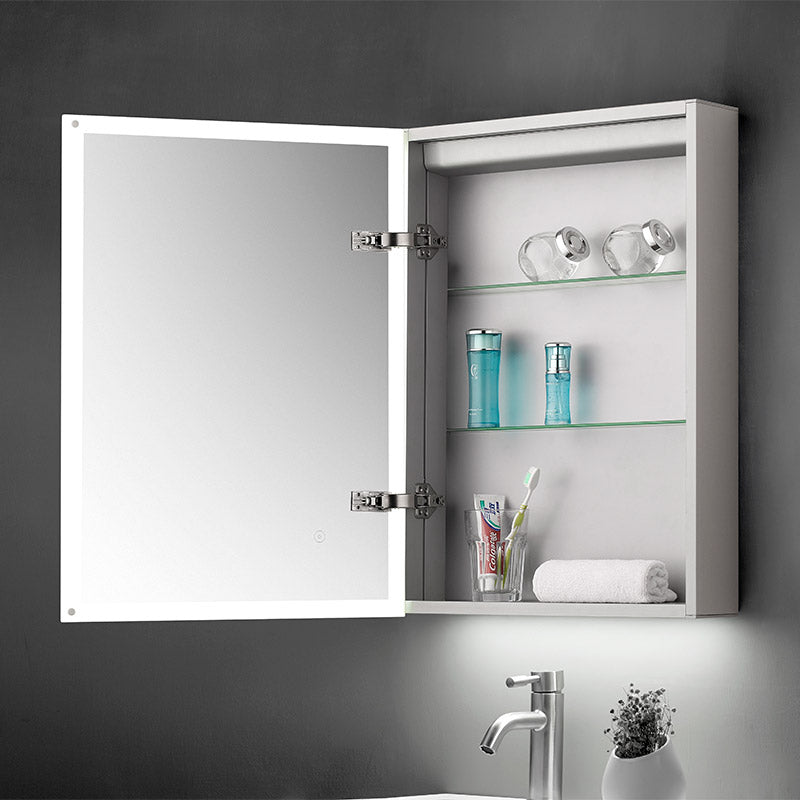 Tailored Bathrooms Eden Single Door Mirror Cabinet with LED Side Strips, Sensor Switch & Shave Socket (1 size) - Brand New Bathrooms