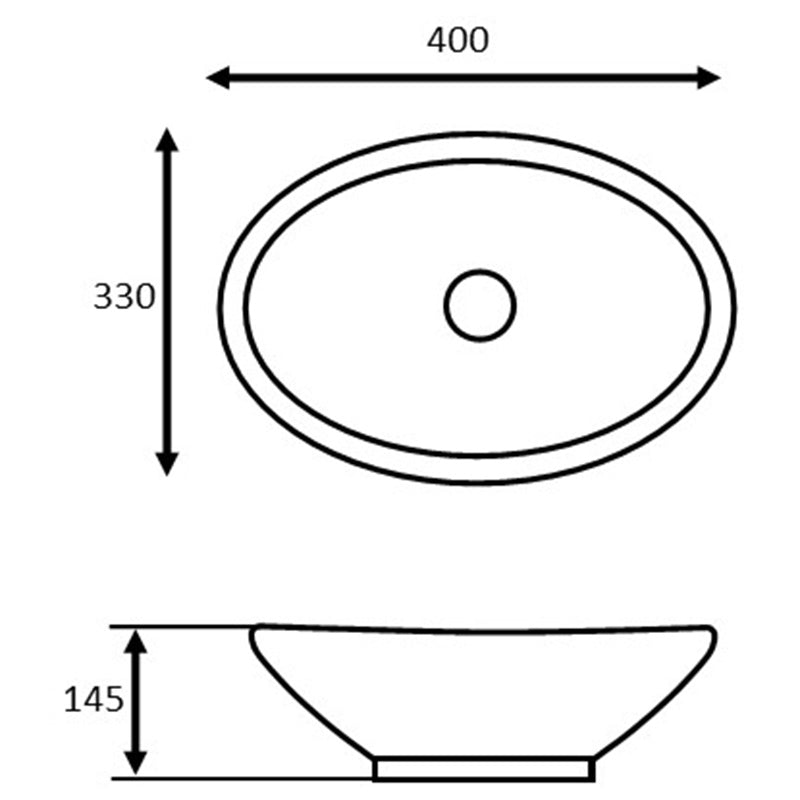 Tailored Bathrooms Pisa Counter Top Ceramic Basin (White) - Brand New Bathrooms
