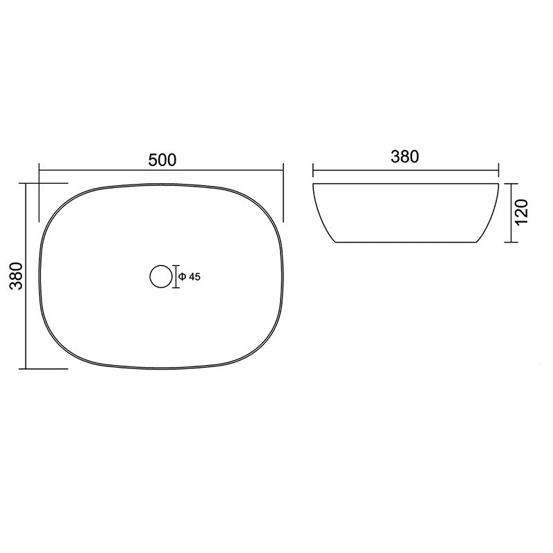 Tailored Bathrooms Lucca Counter Top Ceramic Basin (1 size, White) - Brand New Bathrooms