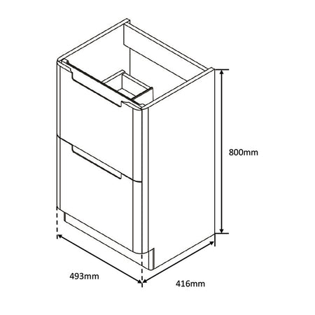 Tailored Bathrooms Monza Floor Standing Vanity Unit & Polymarble Basin (2 sizes, White) - Brand New Bathrooms