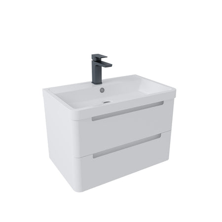 Tailored Bathrooms Monza Wall Hung Vanity Unit & Polymarble Basin (2 sizes, White) - Brand New Bathrooms