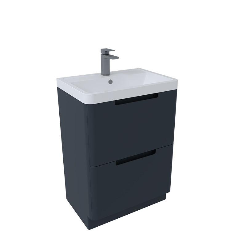 Tailored Bathrooms Monza Vanity Unit & Polymarble Basin (2 sizes, Shadow Grey) - Brand New Bathrooms