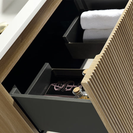 Tailored Bathrooms Flauto Wall Hung 600mm Vanity Unit & Polymarble Basin (1 size, 3 colours) - Brand New Bathrooms