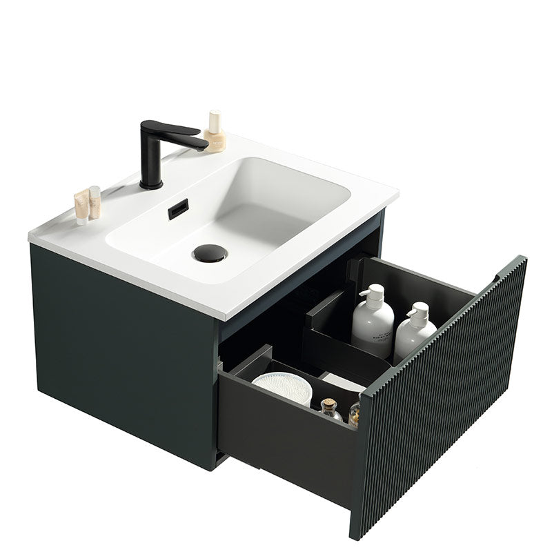 Tailored Bathrooms Flauto Wall Hung 600mm Vanity Unit & Polymarble Basin (1 size, 3 colours) - Brand New Bathrooms