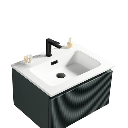 Tailored Bathrooms Flauto Wall Hung 600mm Vanity Unit & Polymarble Basin (1 size, 3 colours) - Brand New Bathrooms