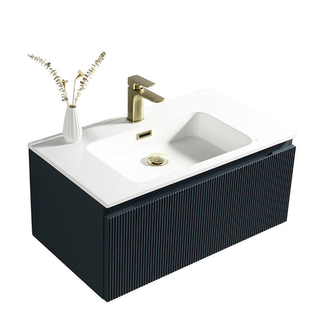 Tailored Bathrooms Flauto Wall Hung 800mm Vanity & Polymarble Basin (1 size, 3 colours) - Brand New Bathrooms