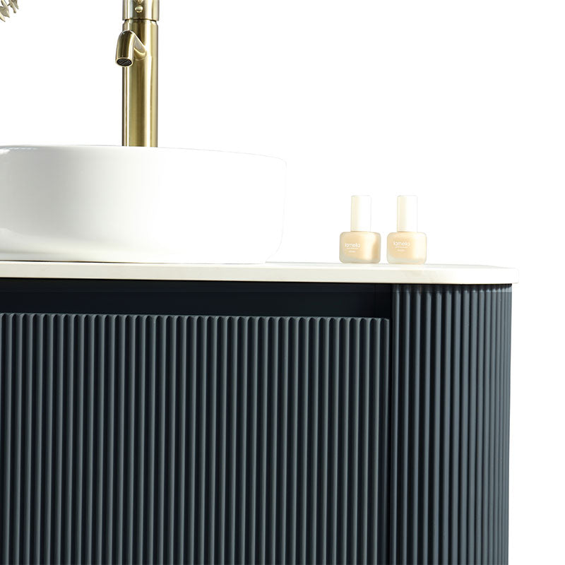 Tailored Bathrooms Flauto Wall Hung 800mm Vanity & Polymarble Basin (1 size, 3 colours) - Brand New Bathrooms