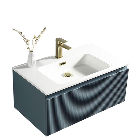 Tailored Bathrooms Flauto Wall Hung 800mm Vanity & Polymarble Basin (1 size, 3 colours) - Brand New Bathrooms