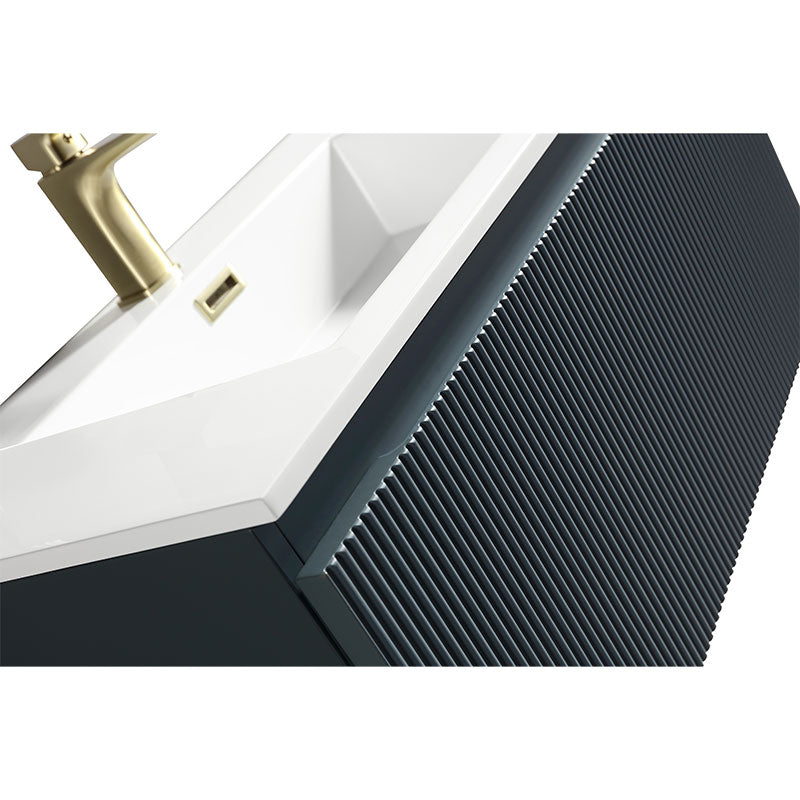 Tailored Bathrooms Flauto Wall Hung 800mm Vanity & Polymarble Basin (1 size, 3 colours) - Brand New Bathrooms