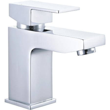 Tailored Bathrooms Raglan Modern Square Basin Mixer including Waste (1 size, Chrome) - Brand New Bathrooms