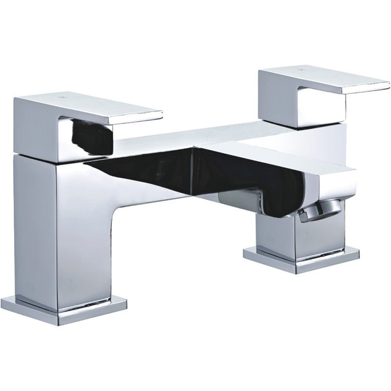 Tailored Bathrooms Raglan Modern Square Bath Filler (1 size, Chrome) - Brand New Bathrooms