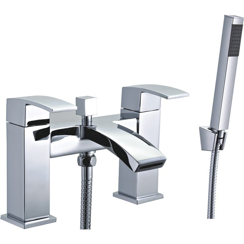 Tailored Bathrooms Brecon Modern Curve Bath & Shower Mixer (1 size, Chrome) - Brand New Bathrooms