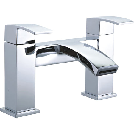 Tailored Bathrooms Brecon Modern Curve Bath Filler (1 size, Chrome) - Brand New Bathrooms