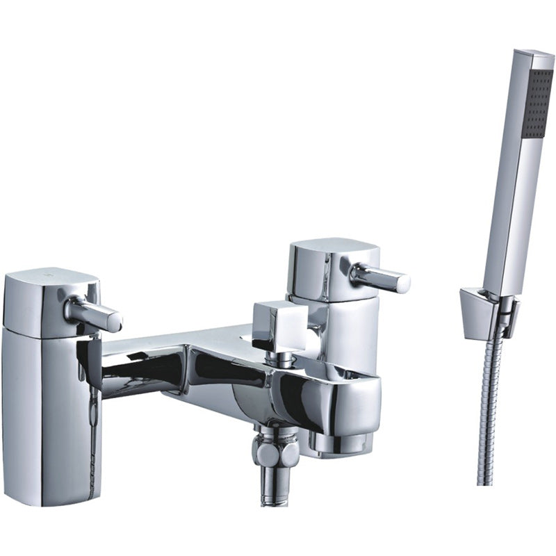 Tailored Bathrooms Newport Square Bath & Shower Mixer (1 size, Chrome) - Brand New Bathrooms