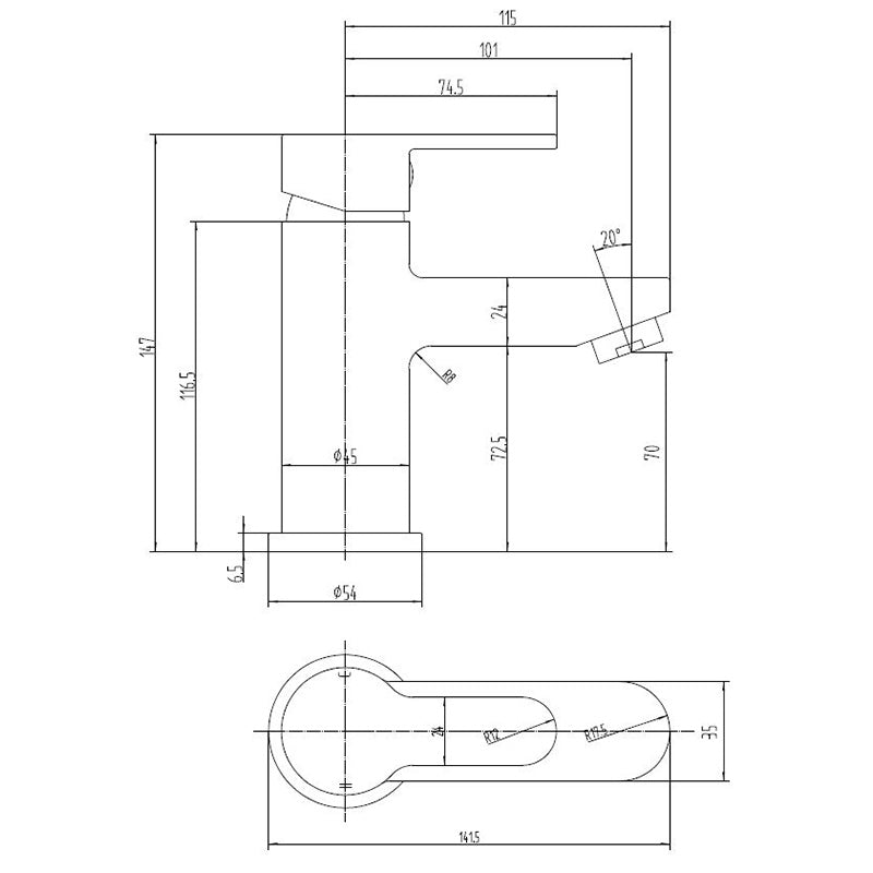 Tailored Bathrooms Pembroke Mono Mixer Tap & Waste (Chrome) - Brand New Bathrooms