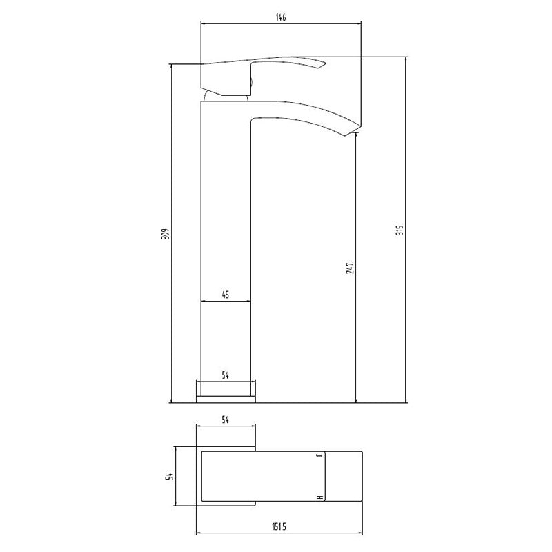 Tailored Bathrooms Brecon Freestanding Mono Mixer Tap (1 size, Chrome) - Brand New Bathrooms