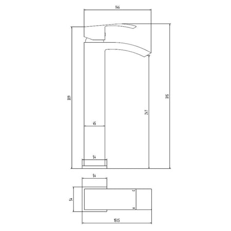 Tailored Bathrooms Brecon Freestanding Mono Mixer Tap (1 size, Chrome) - Brand New Bathrooms