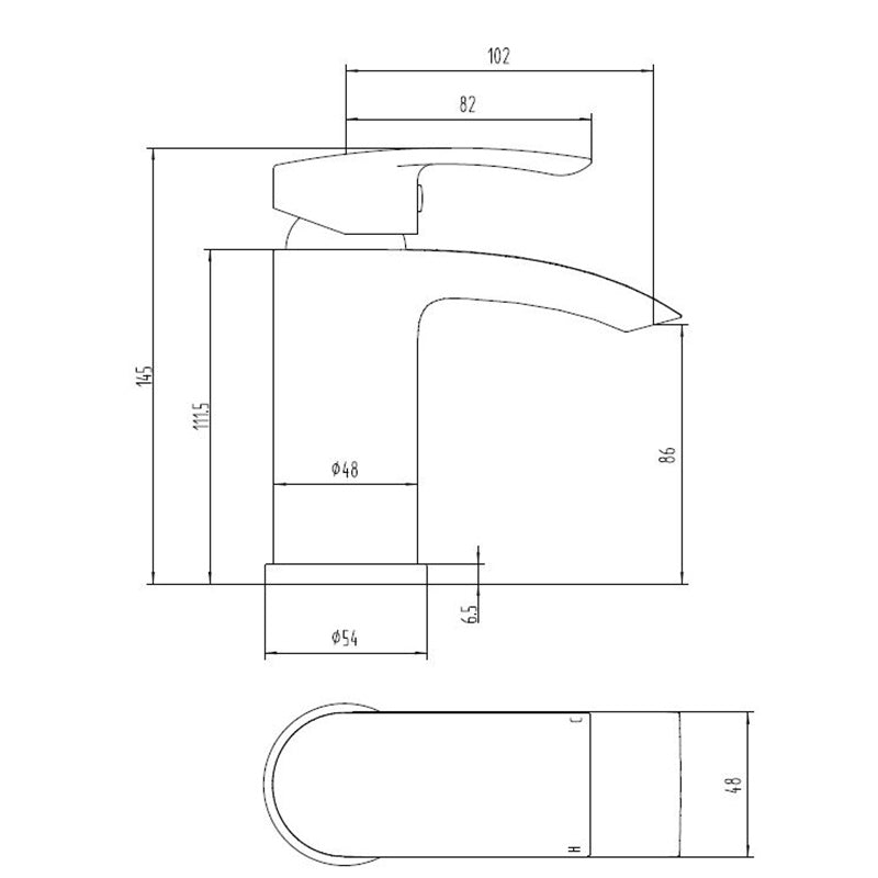 Tailored Bathrooms Holyhead Modern Round Basin Mono Mixer Tap & Waste (1 size, Chrome) - Brand New Bathrooms