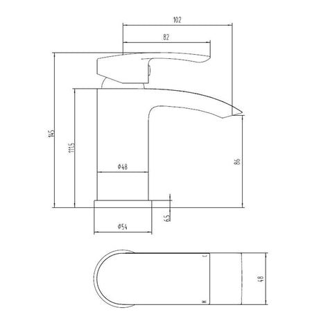 Tailored Bathrooms Holyhead Modern Round Basin Mono Mixer Tap & Waste (1 size, Chrome) - Brand New Bathrooms