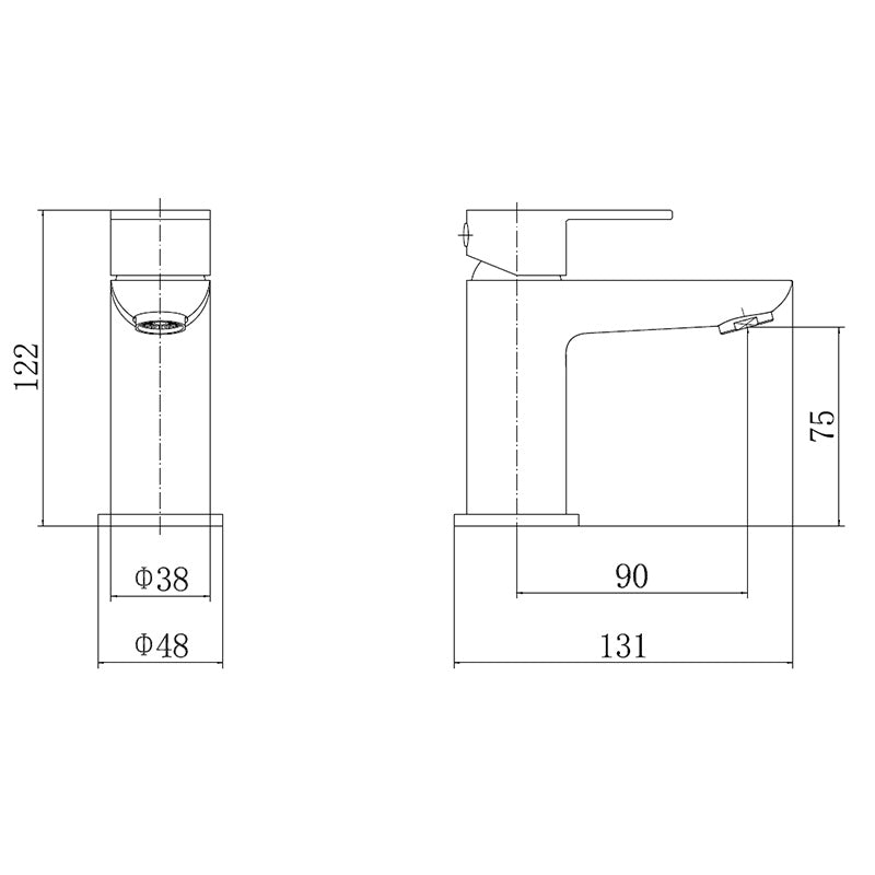 Tailored Bathrooms Barmouth Basin Mono Mixer Tap & Waste (2 styles, Chrome) - Brand New Bathrooms