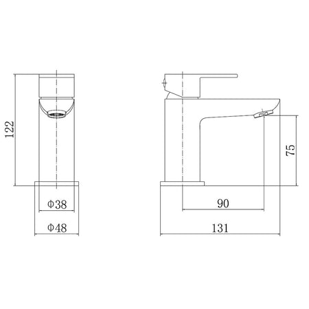 Tailored Bathrooms Barmouth Basin Mono Mixer Tap & Waste (2 styles, Chrome) - Brand New Bathrooms