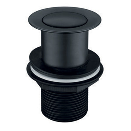 Tailored Bathrooms Click Clack Unslotted Basin Waste (Black) - Brand New Bathrooms