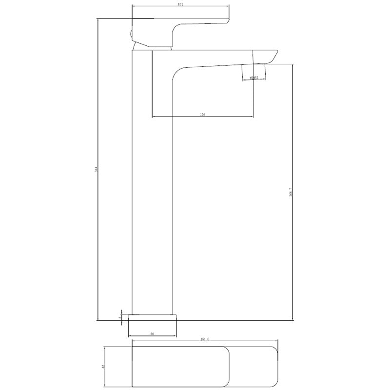 Tailored Bathrooms Swansea Freestanding Mono Mixer Tap (1 size, Brushed Brass) - Brand New Bathrooms