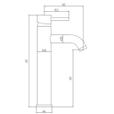 Tailored Bathrooms Chepstow Freestanding Mono Mixer Tap (1 size, 4 colours) - Brand New Bathrooms