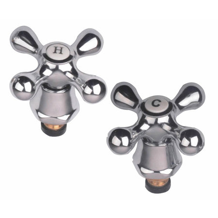 Tailored Bathrooms Plumb Essentials Cross Head Revivers 3/4" (Chrome) - Brand New Bathrooms