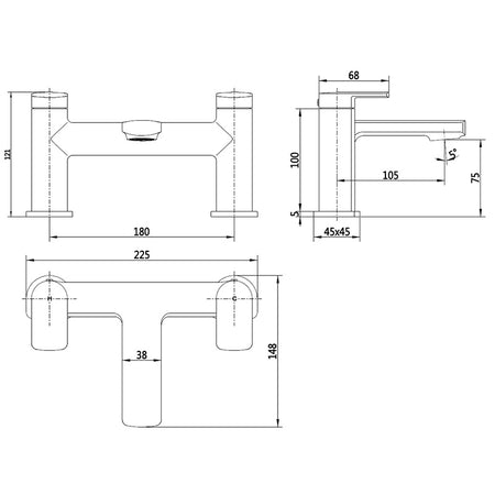 Tailored Bathrooms Wrexham Bath Filler (1 size, 3 colours) - Brand New Bathrooms