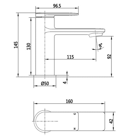 Tailored Bathrooms Risca Mono Mixer Tap & Waste (1 size, 3 colours) - Brand New Bathrooms