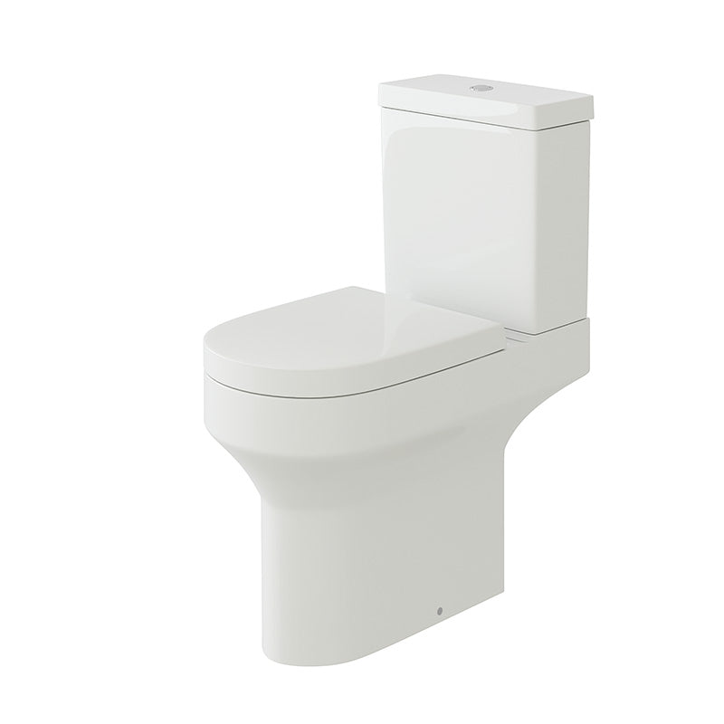 Tailored Bathrooms Florence Comfort Height D Shape, DP-UF Soft Close Seat, Toilet Cistern & Fittings (1 size, White) - Brand New Bathrooms