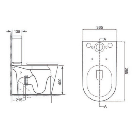 Tailored Bathrooms Ferrara Rimless Comfort Height Toilet Set, including Cistern, Pan, Seat and Fittings (1 size, White) - Brand New Bathrooms