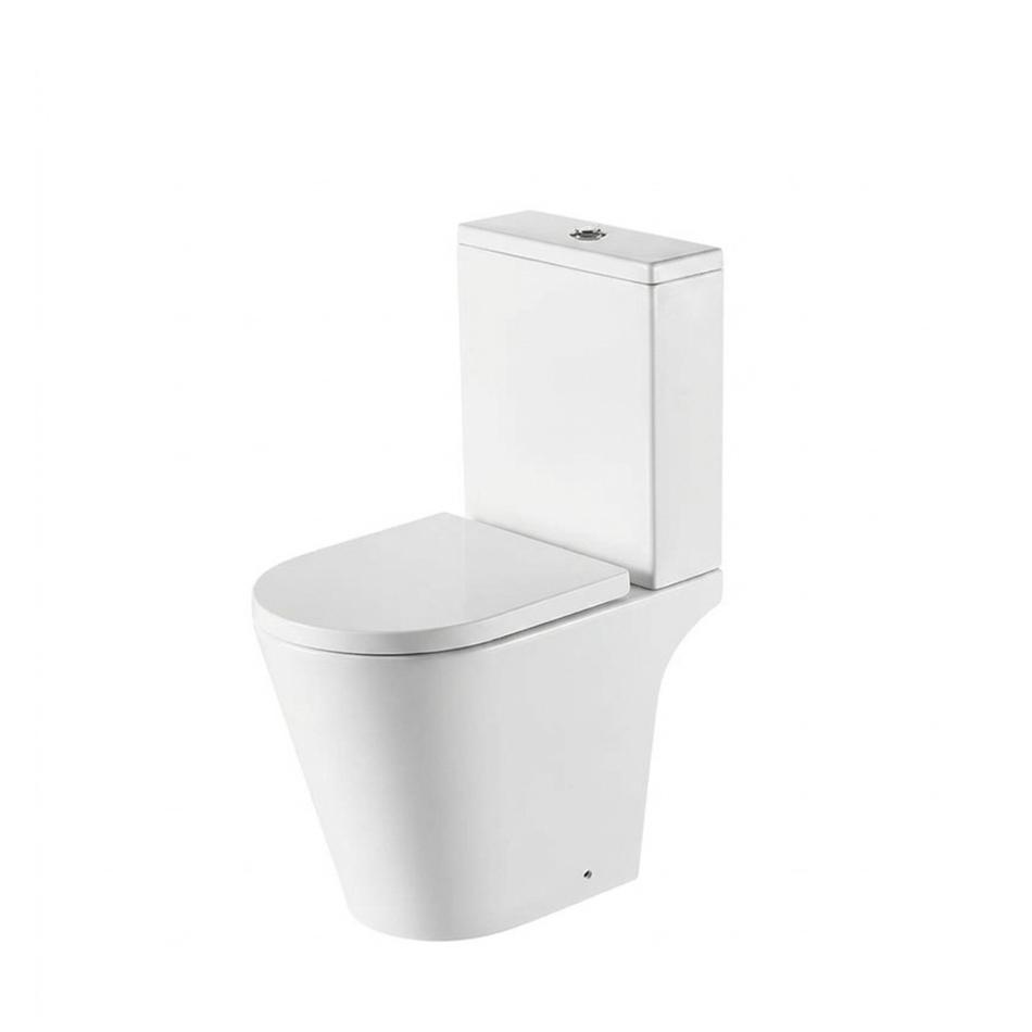 Tailored Bathrooms Ferrara Rimless Comfort Height Toilet Set, including Cistern, Pan, Seat and Fittings (1 size, White)