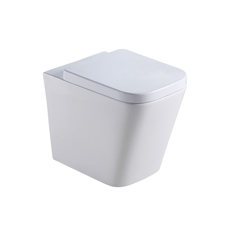 Tailored Bathrooms Milan Rimless Back to Wall Square Toilet Pan & Seat (1 size, White) - Brand New Bathrooms