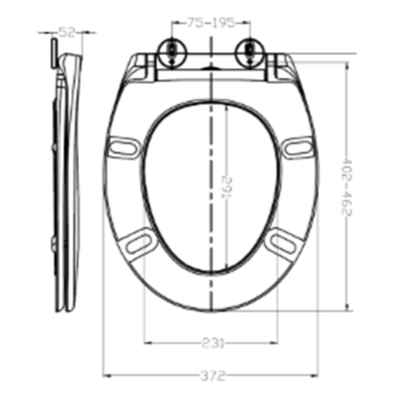 Tailored Bathrooms Omni Soft Close Toilet Seat (1 size, White) - Brand New Bathrooms