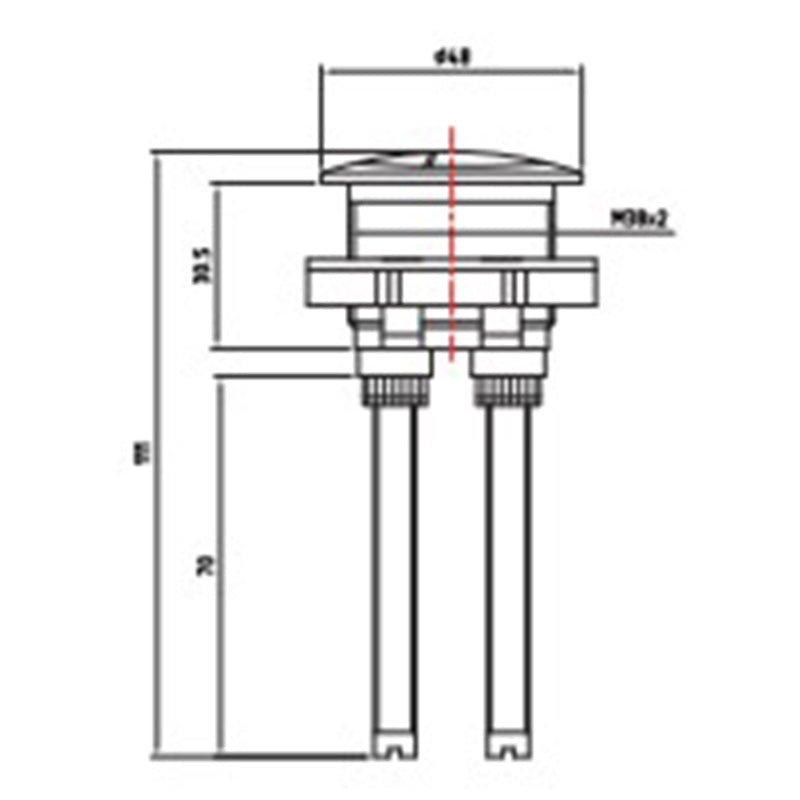 Tailored Bathrooms Cistern Flush Button (1 size, 2 colours) - Brand New Bathrooms