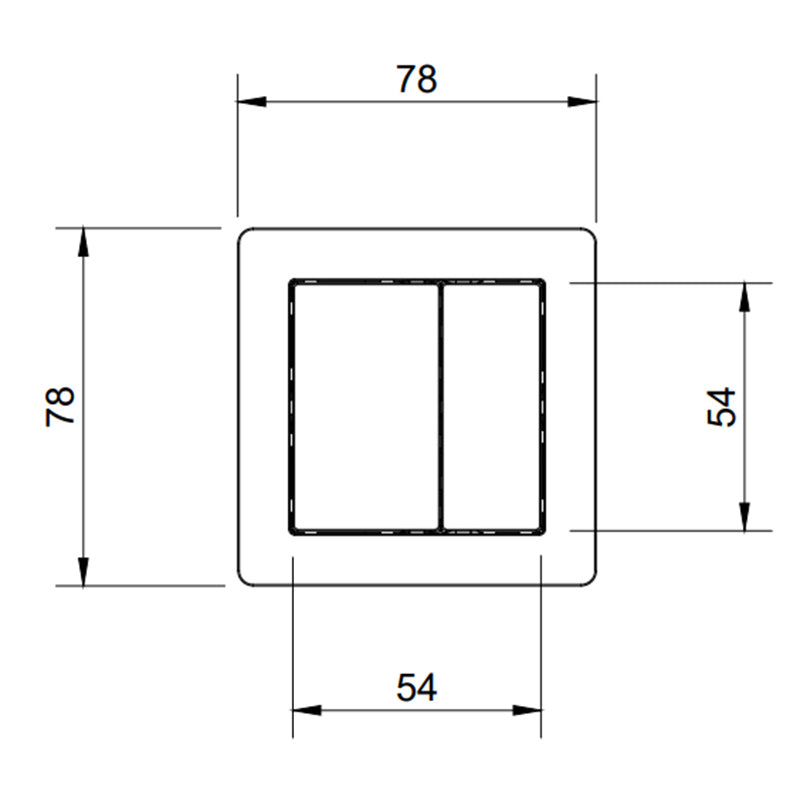 Tailored Bathrooms Square Flush Button for Concealed Cistern (1 size, 3 colours) - Brand New Bathrooms