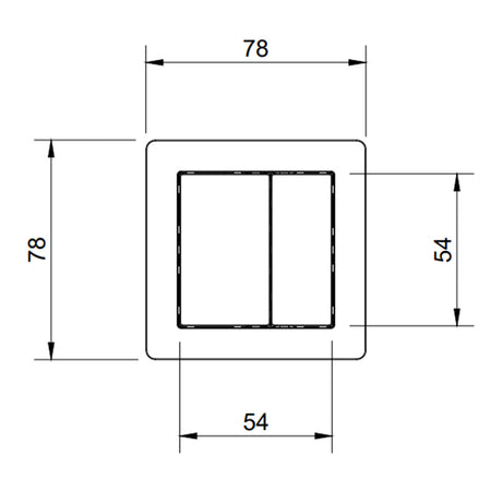 Tailored Bathrooms Square Flush Button for Concealed Cistern (1 size, 3 colours) - Brand New Bathrooms