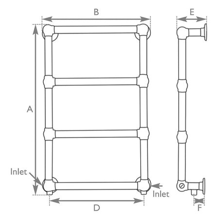 Carron Bassingham Steel Towel Rail (1 size, 4 colours) - Brand New Bathrooms