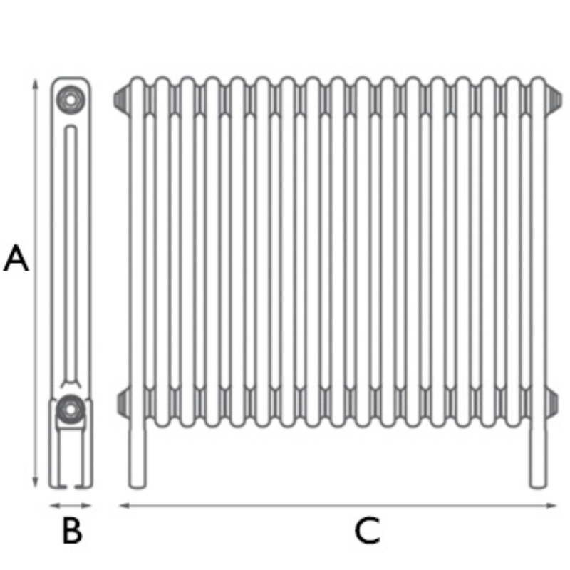 Carron Enderby 2 Column, 17 Section Steel Radiator (1 size) - Brand New Bathrooms